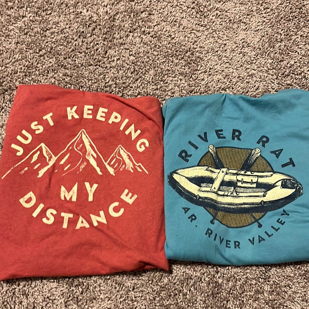 2 beachy/outdoorsy shirts